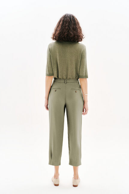 Pantalón Pvicky verde caqui mujer