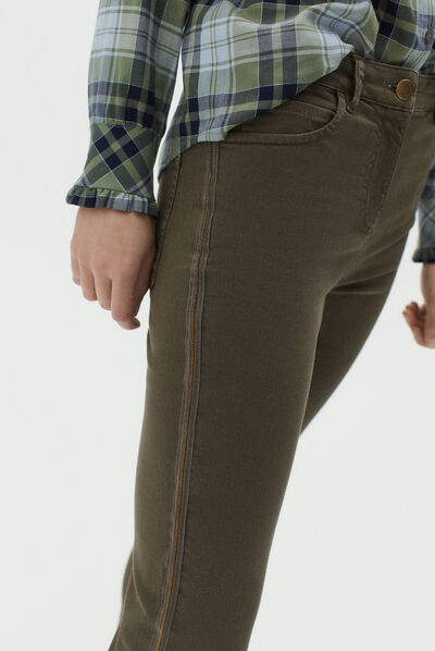 pantalon tosca vert kaki femme