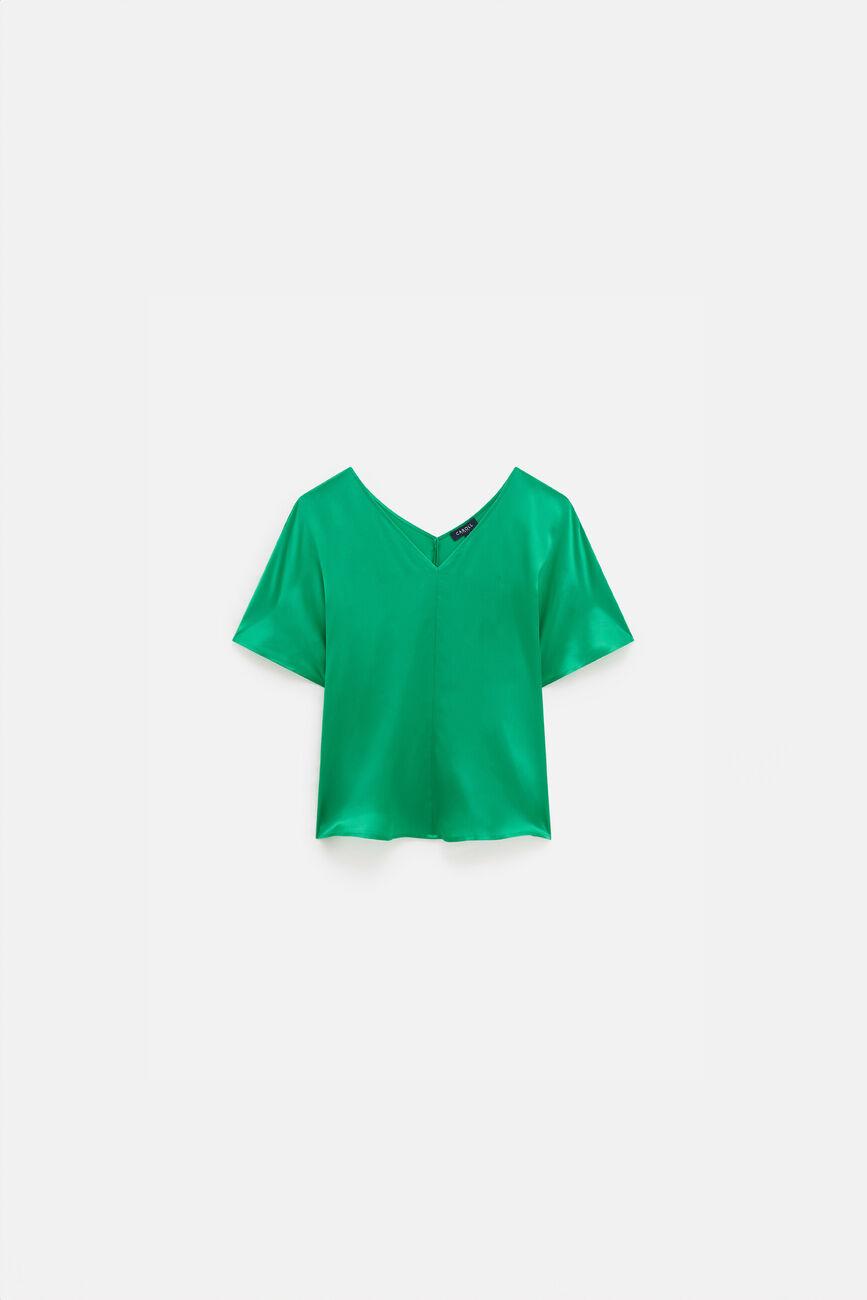 Blouse selma 100% soie vert menthe femme