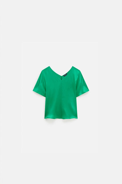 Blouse selma 100% soie vert menthe femme