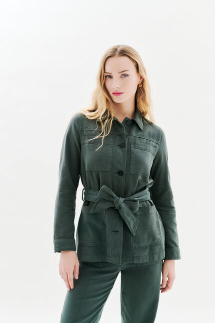 Veste Saharienne Vkelly2 vert kaki femme
