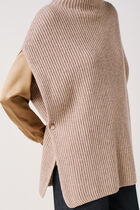 halba poncho taupe woman