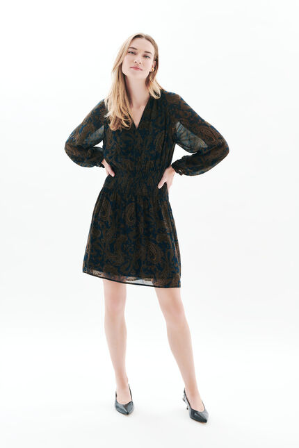 Robe Rsylvia bleu marine femme