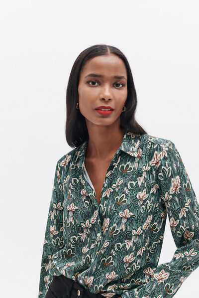 Chemisier samby2 vert fonce femme