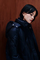 Gavone puffer coat navy blue woman