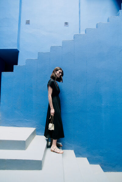 Vestido Rwendy negro mujer