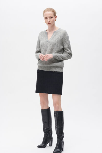 Pull maddy gris clair femme