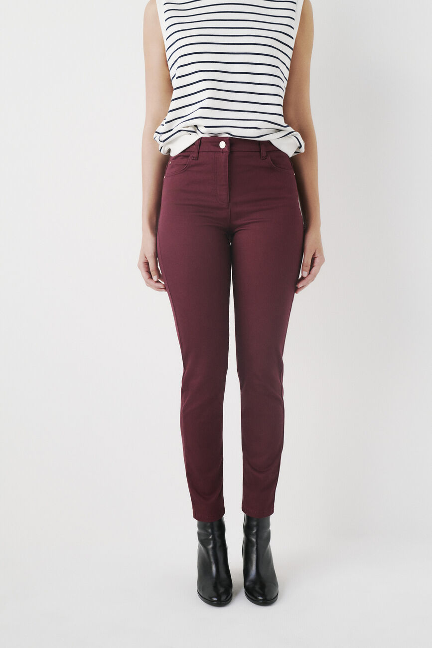 pantalon tony bordeaux femme