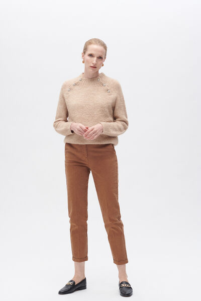 Pantalón Pachille marron cognac mujer
