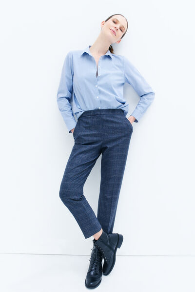 pantalon sidiki bleu marine femme