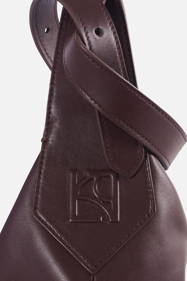 Soane en cuir naturel tas donkerbruin vrouw