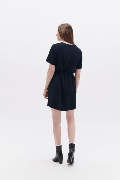 Robe reine bleu marine femme