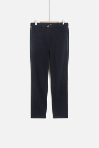 pantalon tosca bleu marine femme