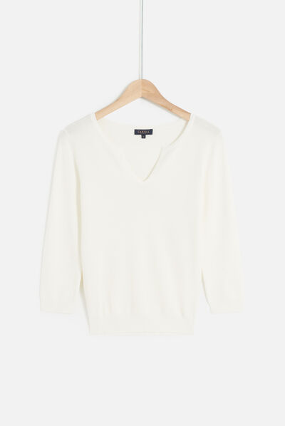 Pull mario ivoire femme