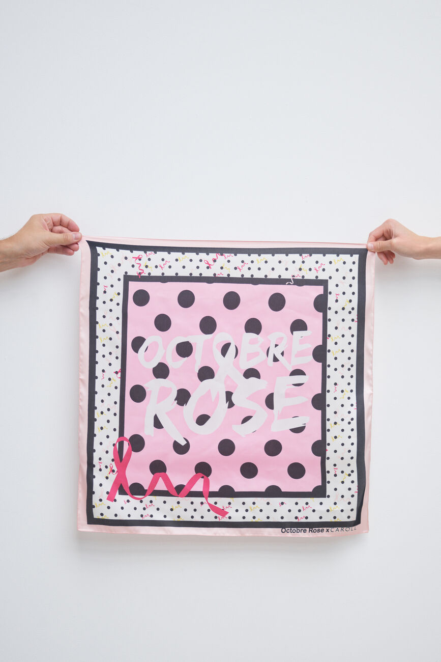 Foulard Octobre Rose noir femme