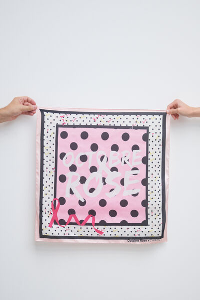 Foulard Octobre Rose noir femme