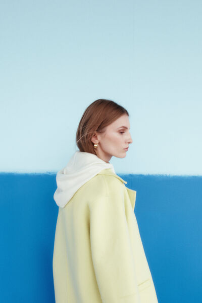 manteau william jaune citron femme