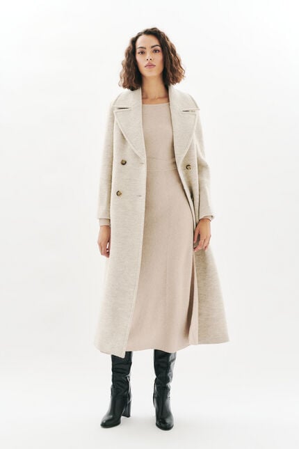 Gabanone2 coat 100% wool ecru woman