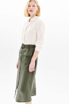Agnes skirt 100% linen khaki green woman