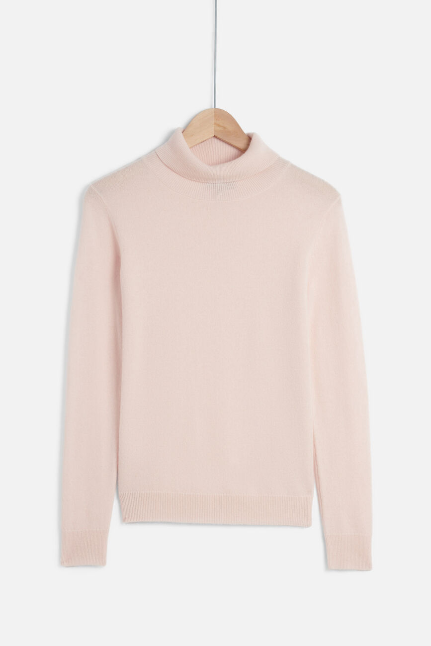 pull dylan b 100% cachemire rose clair femme