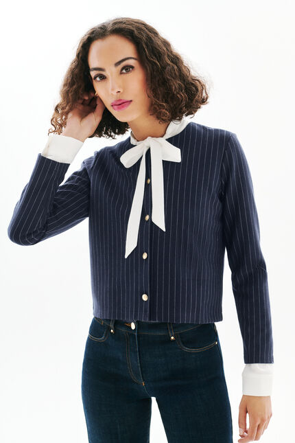 Veste Tjoris bleu marine femme