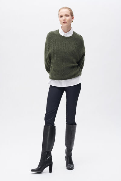 Pull myrtille vert clair femme