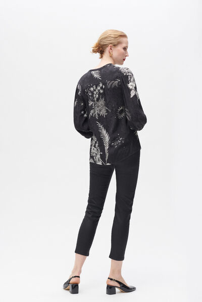 Blouse cora noir femme