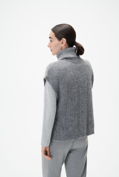 Pull mfiona gris fonce femme