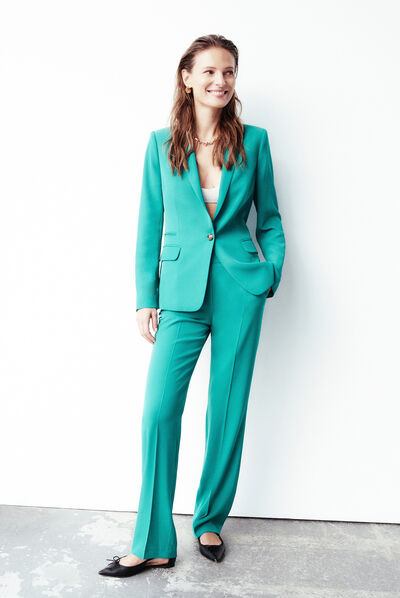 Pantaloni Gautier verde smeraldo donna