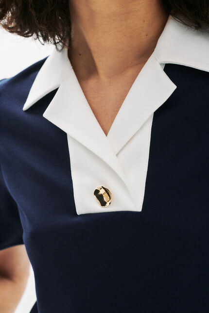 T-shirt Terry bleu marine femme