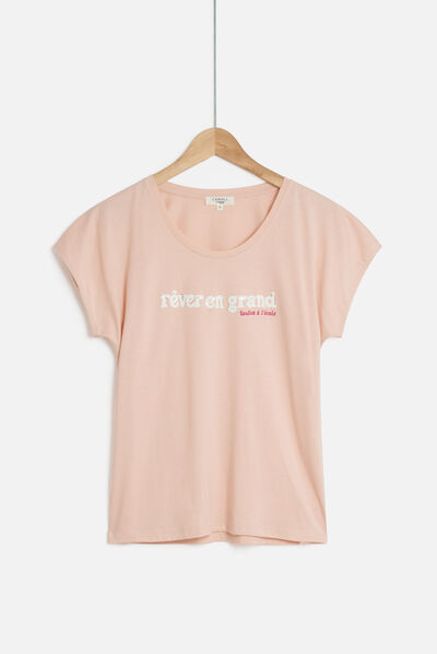 T-shirt Tolivia rosa corallo donna