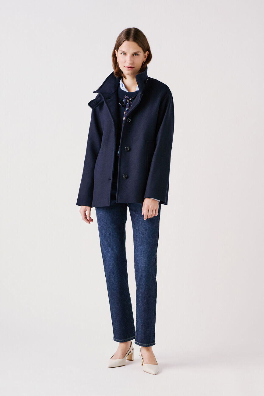 Coat gomain2 navy blue woman