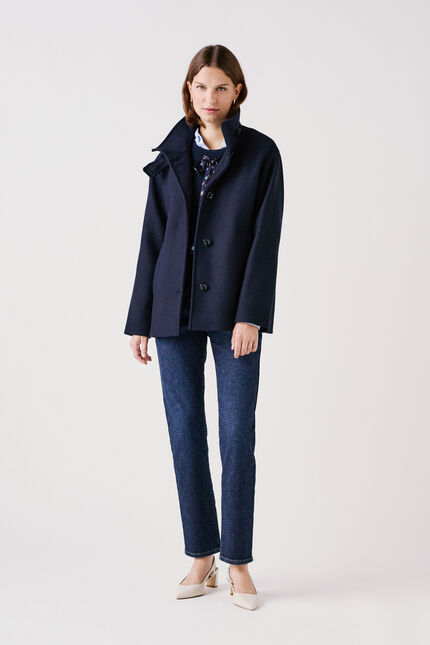 Manteau gomain2 bleu marine femme