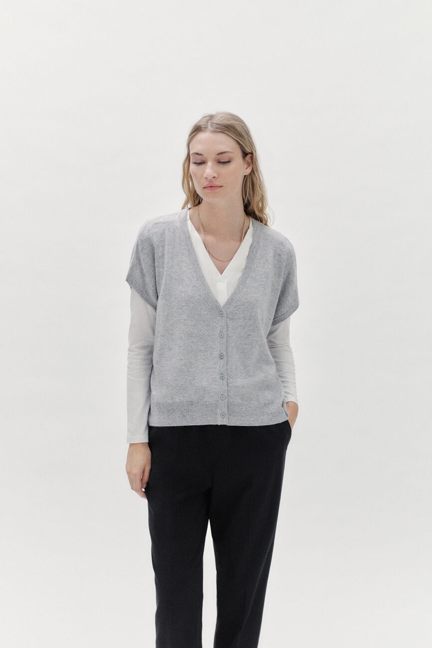 Lexie cardigan light grey woman