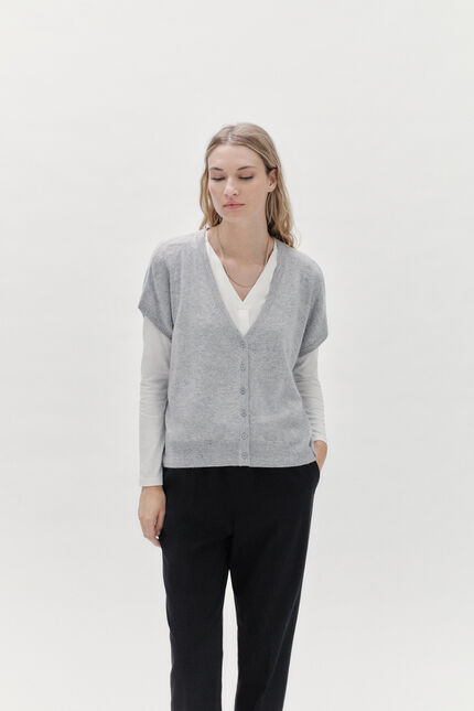 gilet lexie gris clair femme