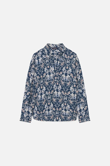 Lovely shirt navy blue woman