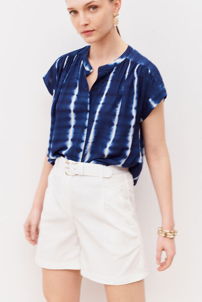 chemisier olivia bleu marine femme