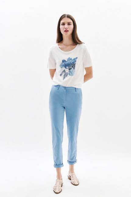pantalon adelmo bleu gris femme