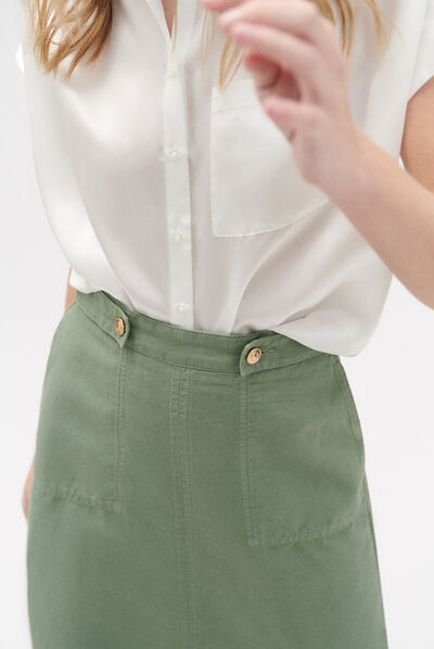 jupe lizzy vert kaki femme