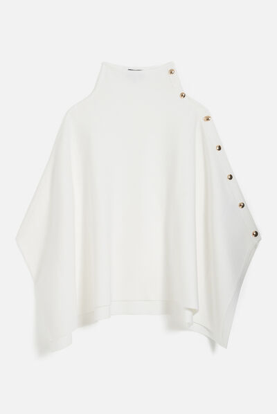 Poncho helvira ivoire femme