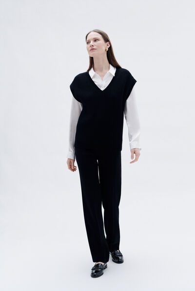 Pull mcurt noir femme