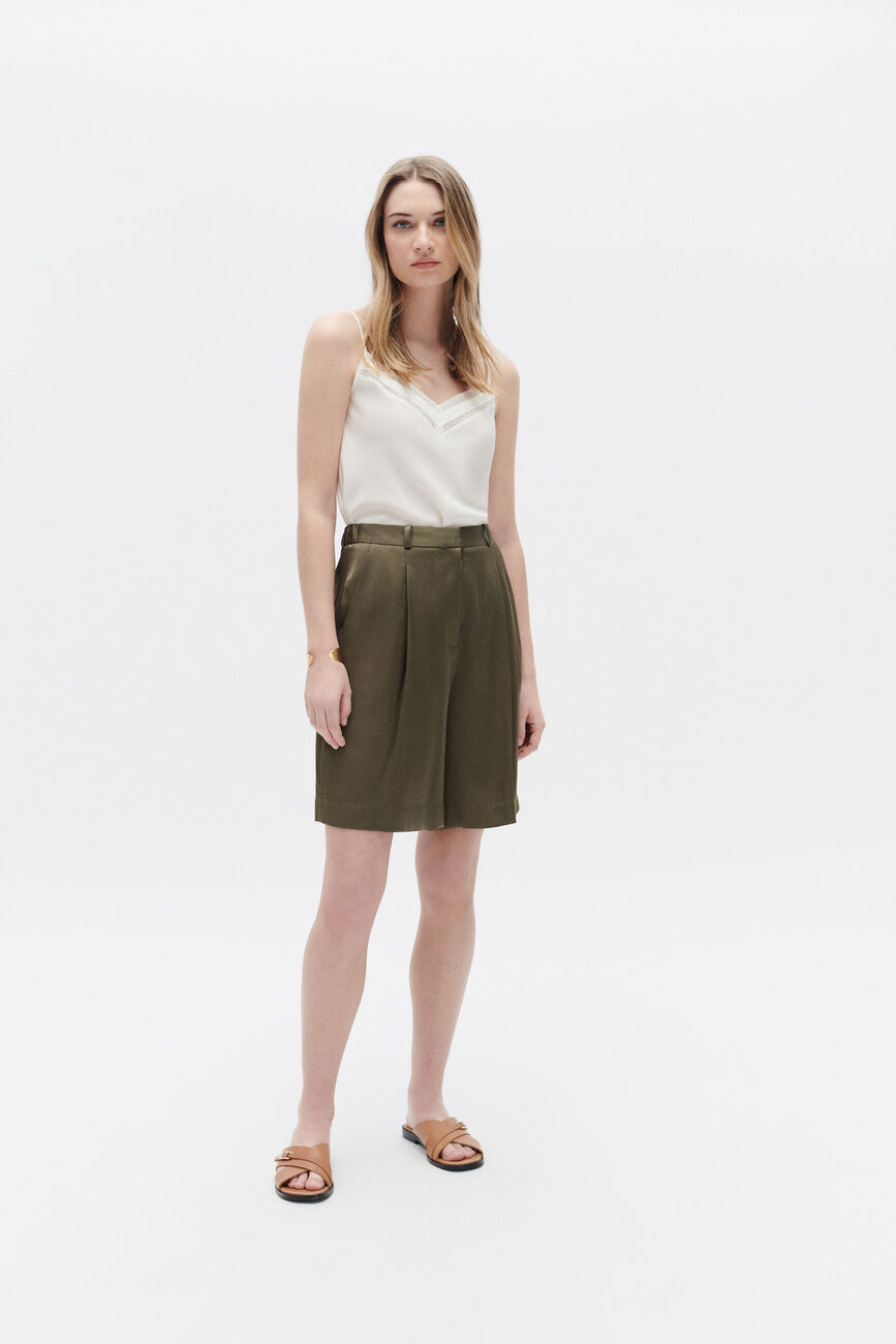 Pantalon pbrandon vert olive femme
