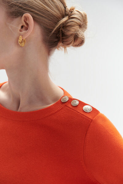 Pull marin aurelie orange femme