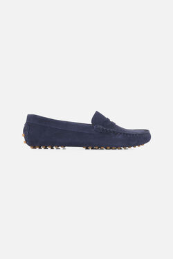Mocassins stolima 100% cuir bleu marine femme