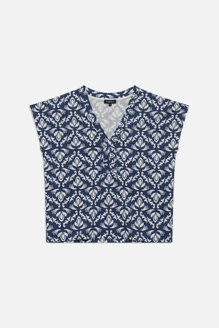 T-shirt Tikat denim stone damen