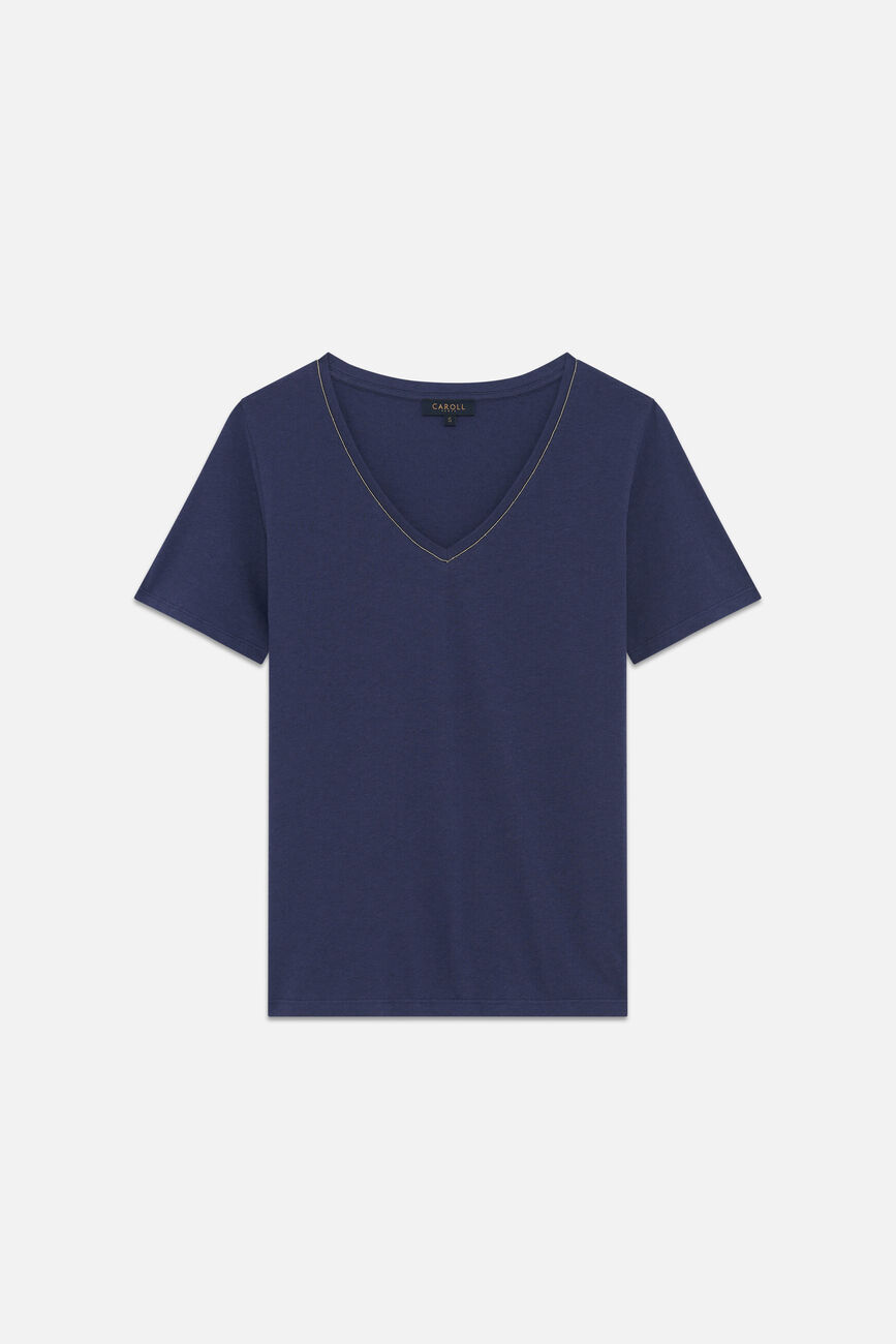 T-shirt Tpepe bleu foncé femme