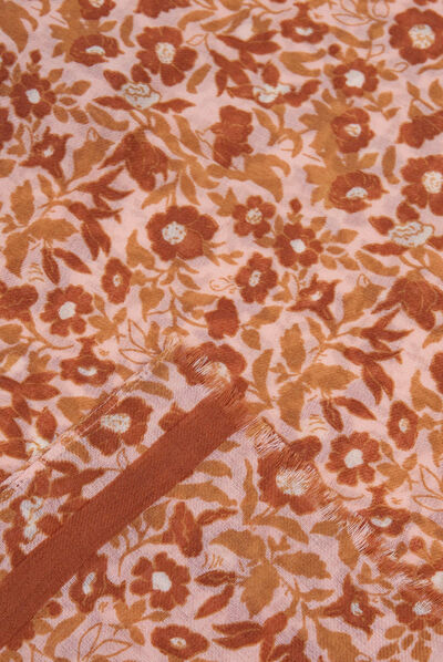 foulard vinni 100% laine rose clair femme