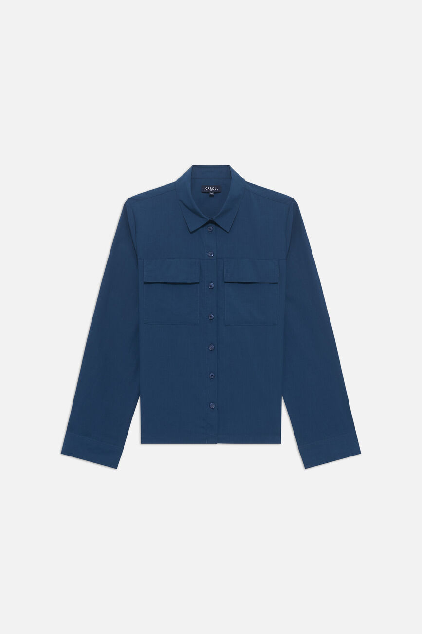 Camisa Cassy azul mulher