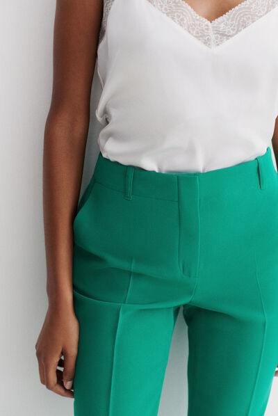 Pantaloni Gautier verde smeraldo donna