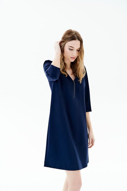 Robe ranel bleu marine femme